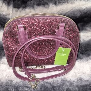 Kate Spade Purple Glitter Crossbody Bag